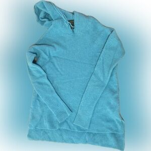 Elegant Sky Blue Cowl Neck Sweater